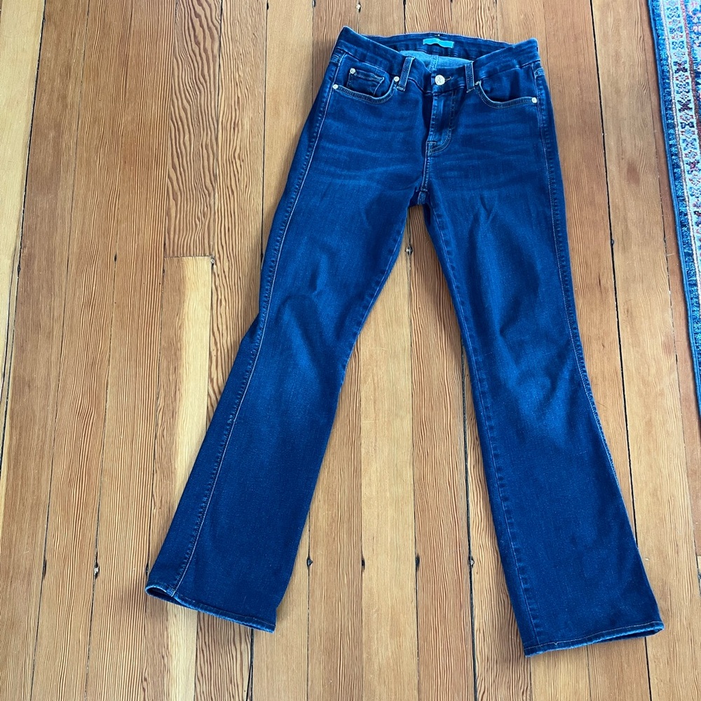 7 For All Mankind Kimmie Boot Cut Jeans in Indigo wash